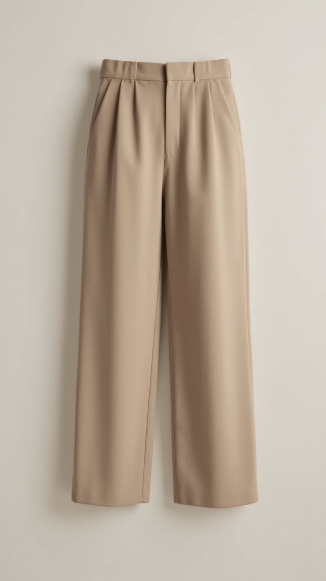 Women's Pleated High Waisted Pants - Relaxed Fit