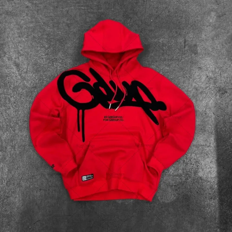 Men's Oversized Y2K Harajuku Letter Hoodie - Unisex Streetwear