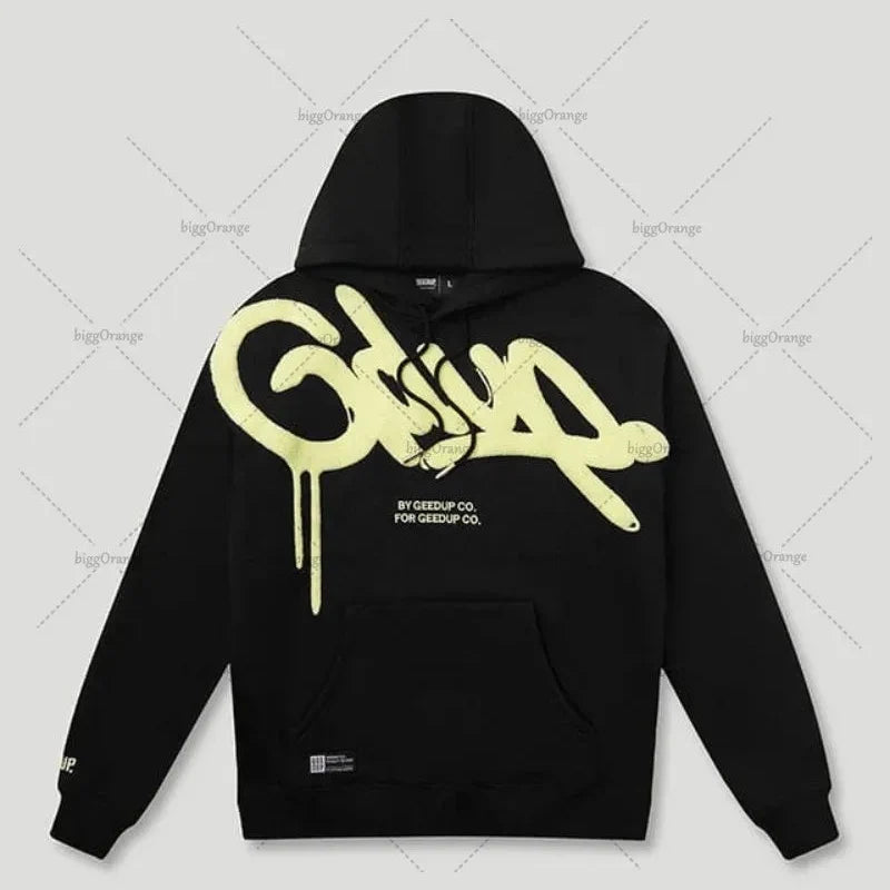 Men's Oversized Y2K Harajuku Letter Hoodie - Unisex Streetwear