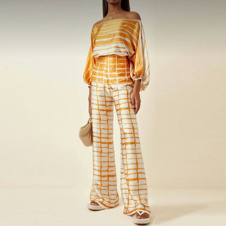 Marina | Women's Two-Piece Blouse Outfit, Summer