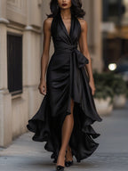 Amber | Women's Elegant Satin Maxi Dress