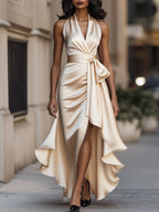 Amber | Women's Elegant Satin Maxi Dress