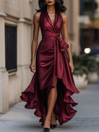 Amber | Women's Elegant Satin Maxi Dress