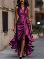 Amber | Women's Elegant Satin Maxi Dress