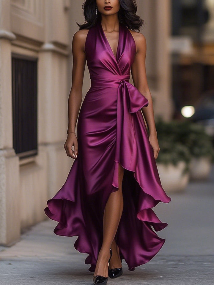 Amber | Women's Elegant Satin Maxi Dress