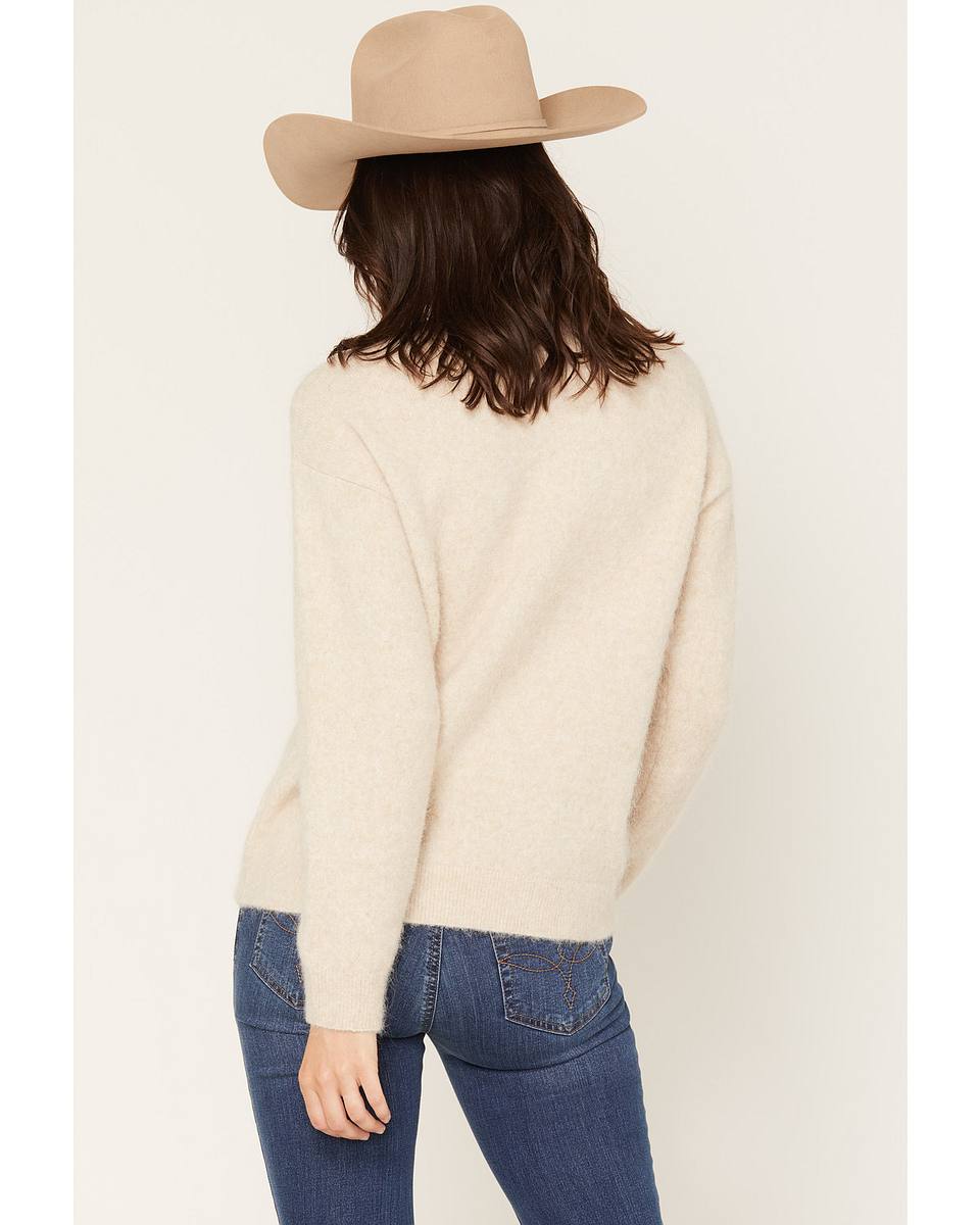 Women's Fuzzy Horse Icon Sweater