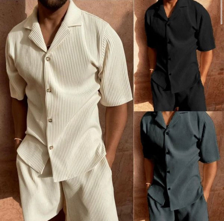 Cruz | Men's Casual Short Sleeve Shirt and Chino Pants Set