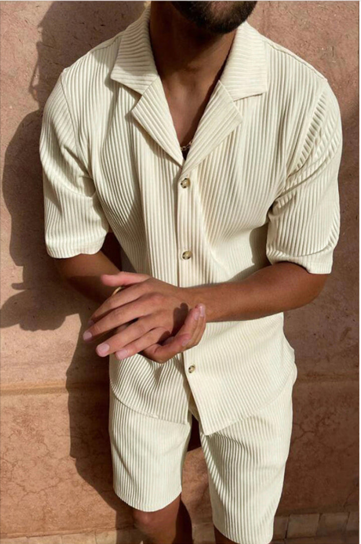 Cruz | Men's Casual Short Sleeve Shirt and Chino Pants Set