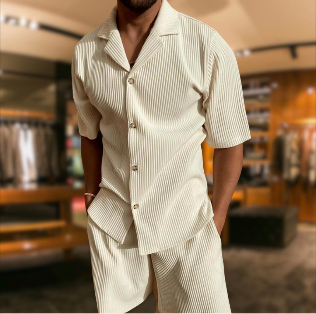 Cruz | Men's Casual Short Sleeve Shirt and Chino Pants Set