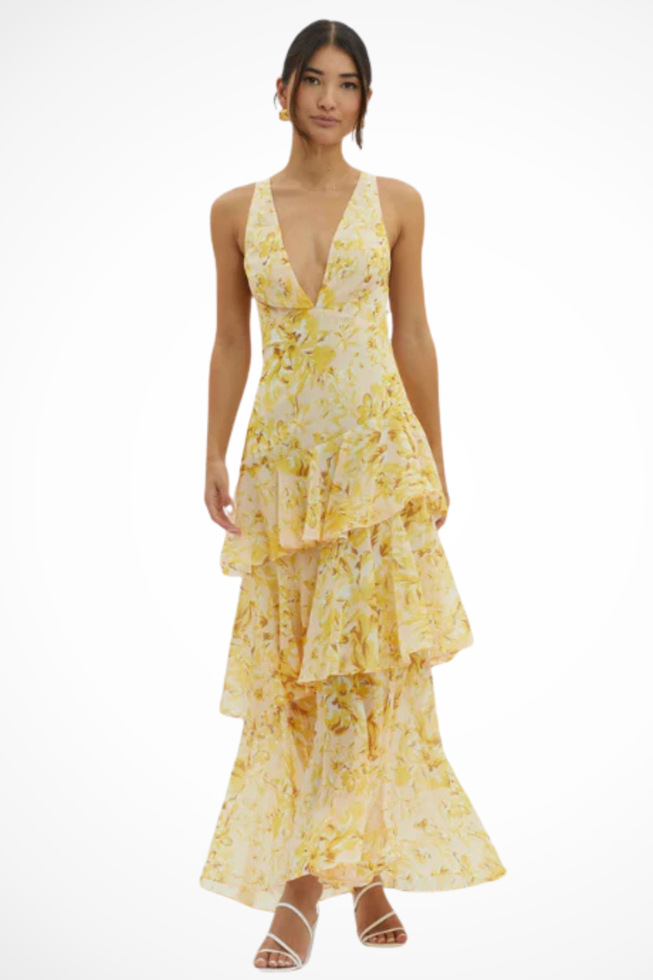 Lena | Women's Spring Floral Maxi Dress