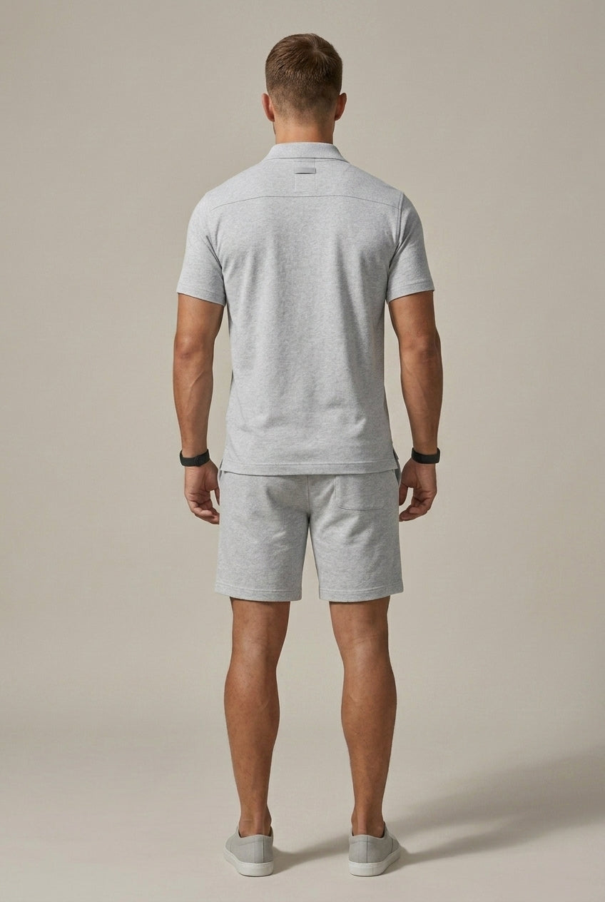 Men's Short Sleeve Shirt and Shorts Set - Relaxed Fit