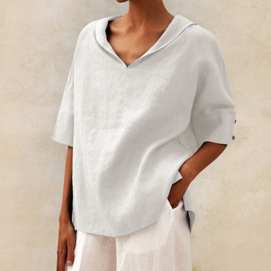 Bella | Women's V-Neck Relaxed Fit Blouse