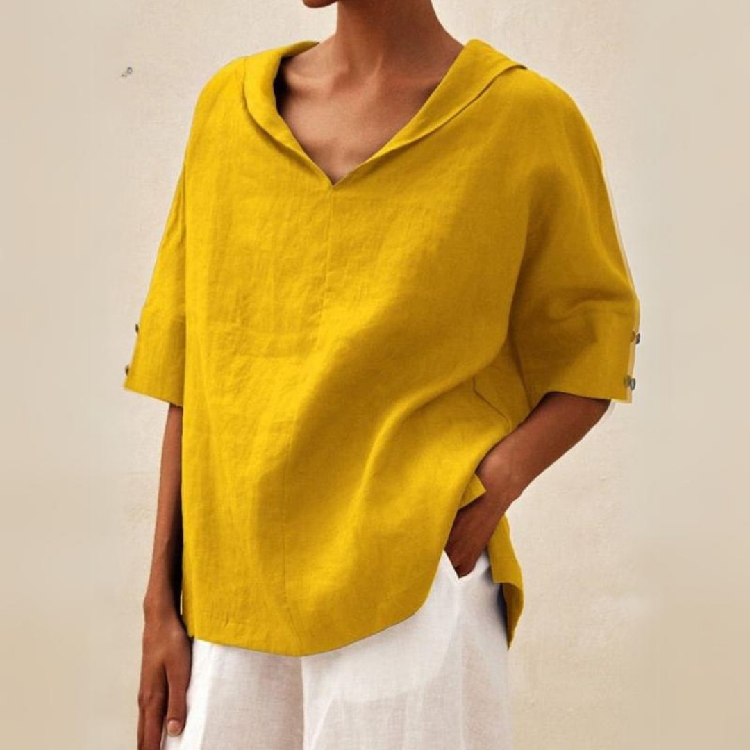 Bella | Women's V-Neck Relaxed Fit Blouse