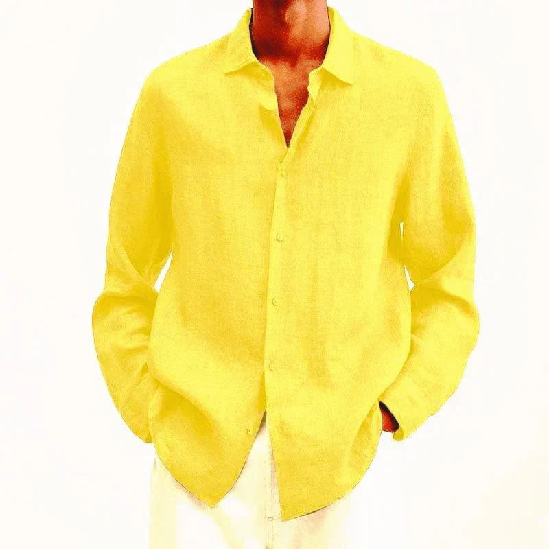 Men's Elegant Cotton Dress Shirt - Formal Occasion