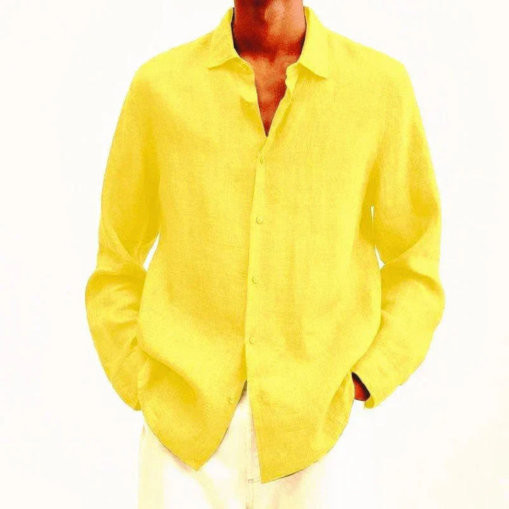 Men's Elegant Cotton Dress Shirt - Formal Occasion