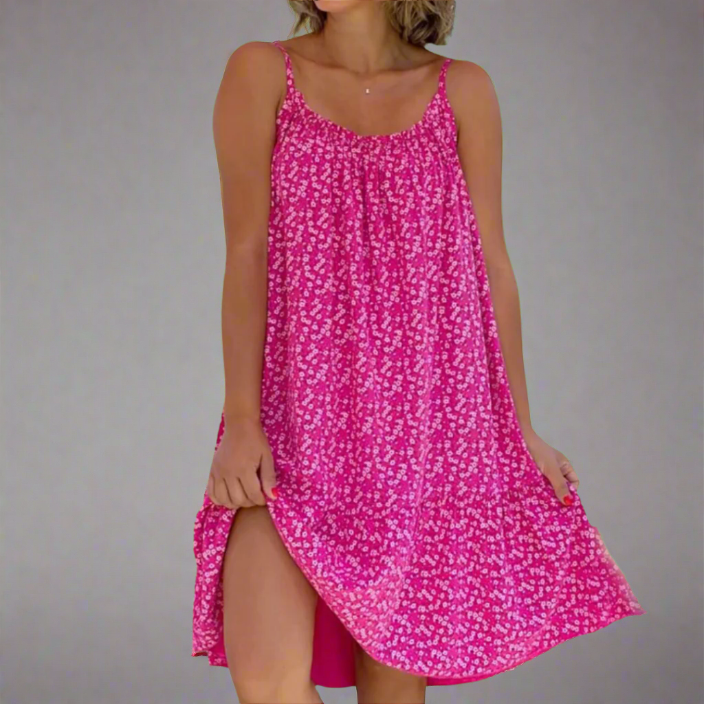 Carla | Women's Floral Sleeveless Mini Dress, Summer
