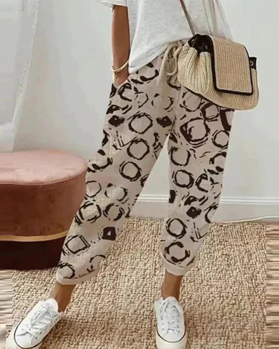 Emanuelle | Women's Casual High-Waisted Pants, Everyday Wear