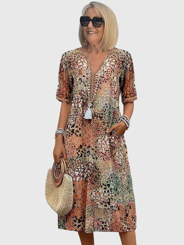 Emily | Women's Floral Midi Dress, Spring