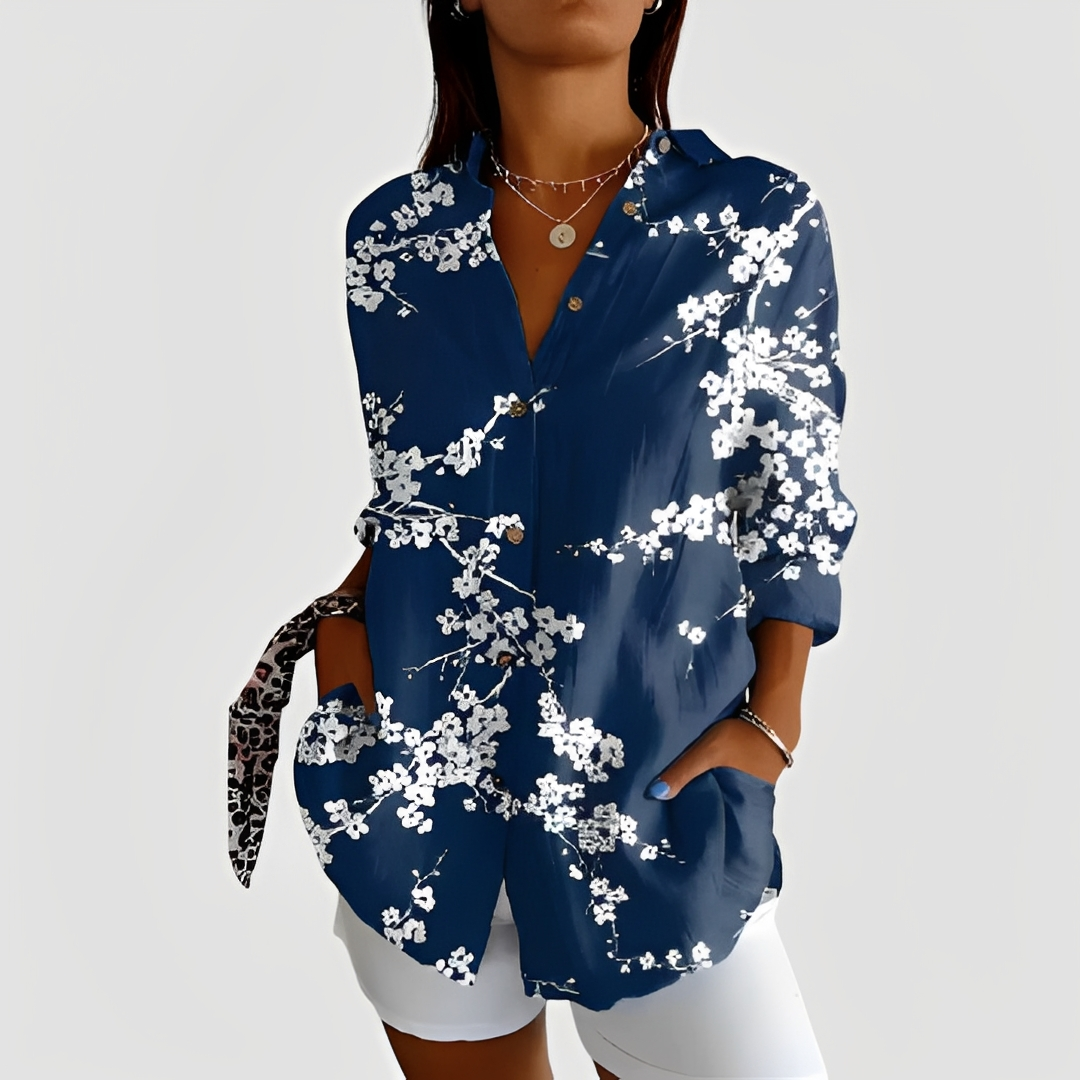Almarie | Women's Lightweight Short Sleeve Blouse, Summer