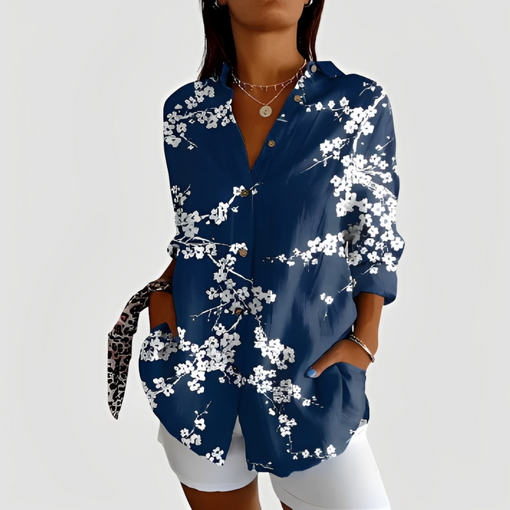 Almarie | Women's Lightweight Short Sleeve Blouse, Summer