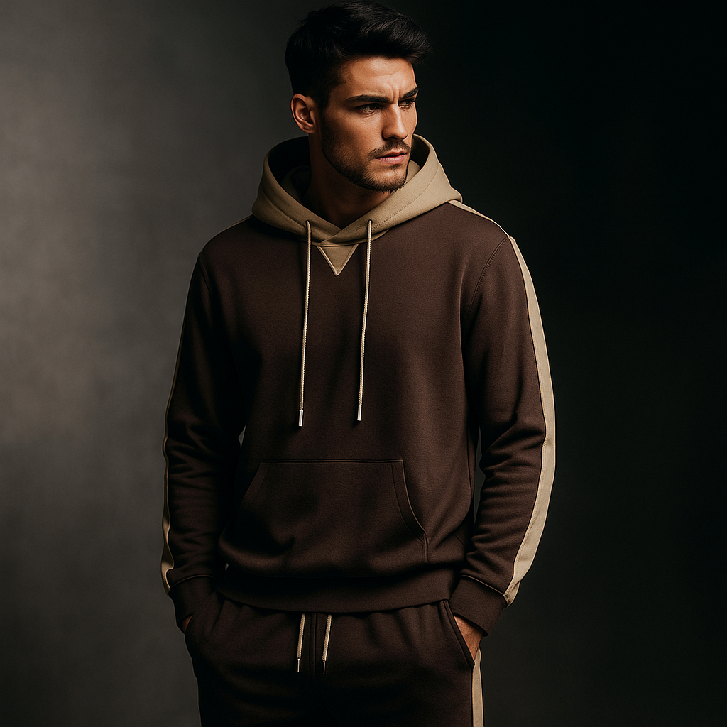 Fox | Men's Color Block Hoodie and Tracksuit Set