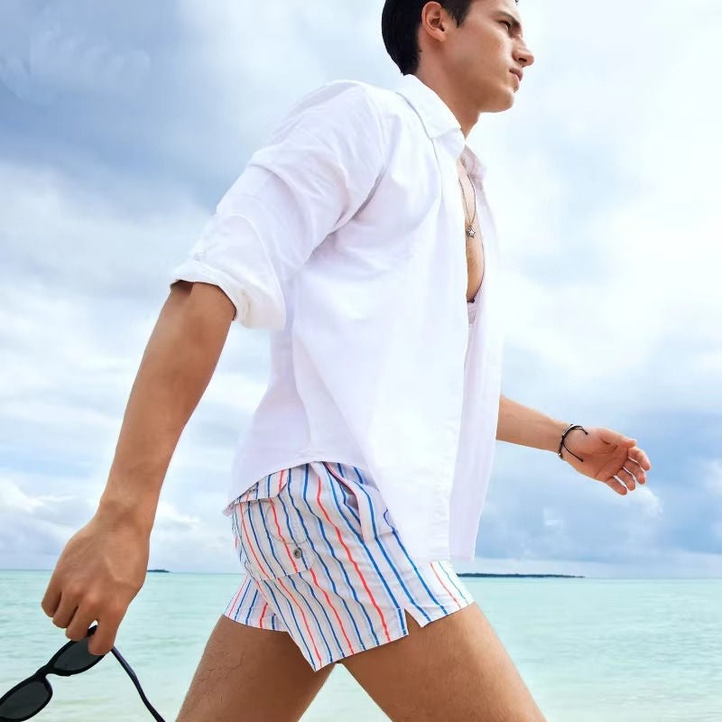 Men's Striped Swim Shorts