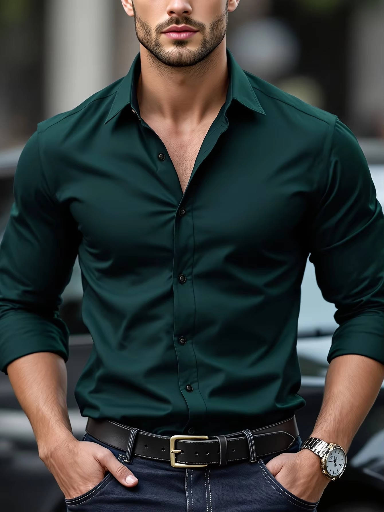 Men's Casual Cotton Button Down Shirt - Everyday Wear