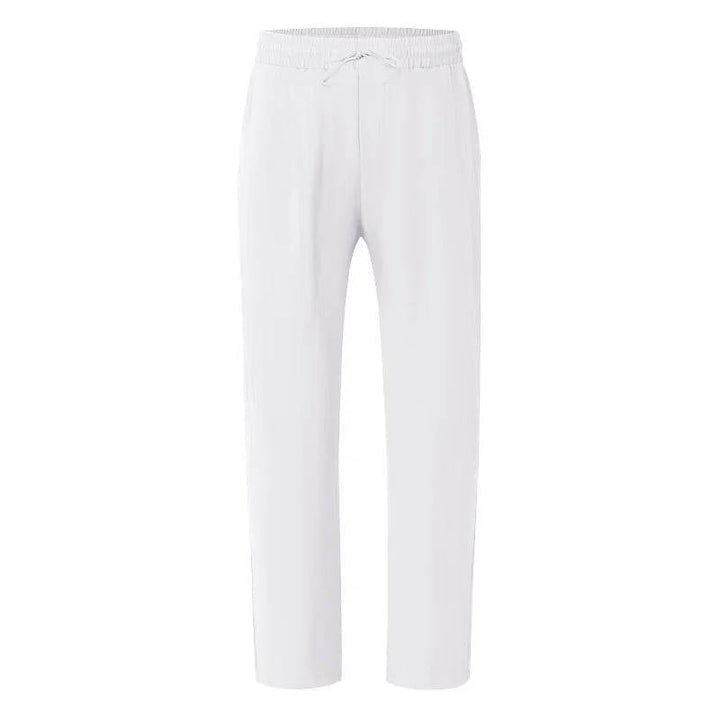 Men's Casual Linen Straight Leg Pants - Breathable & Comfortable for Outdoor Travel and Daily Use