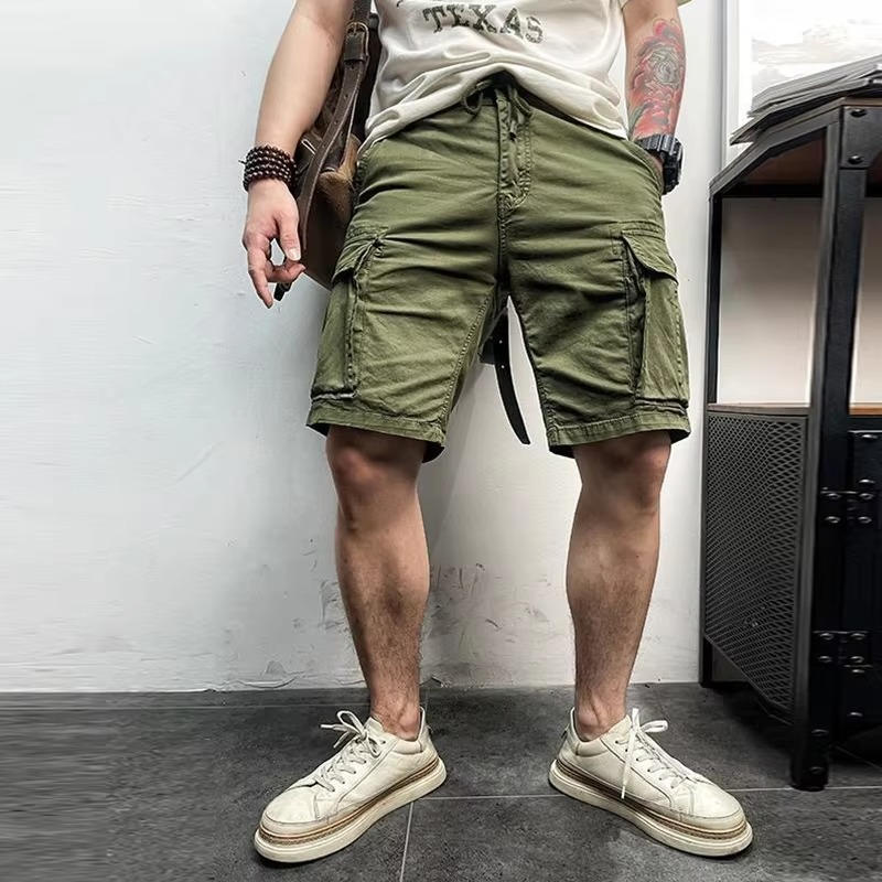 Men's Summer Multi-Pocket Cotton Cargo Shorts