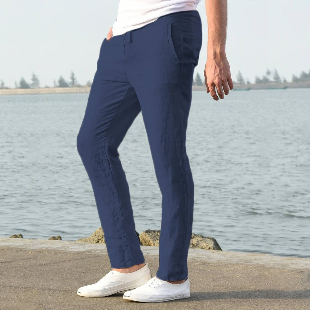 Men's Lightweight Breathable Linen Trousers
