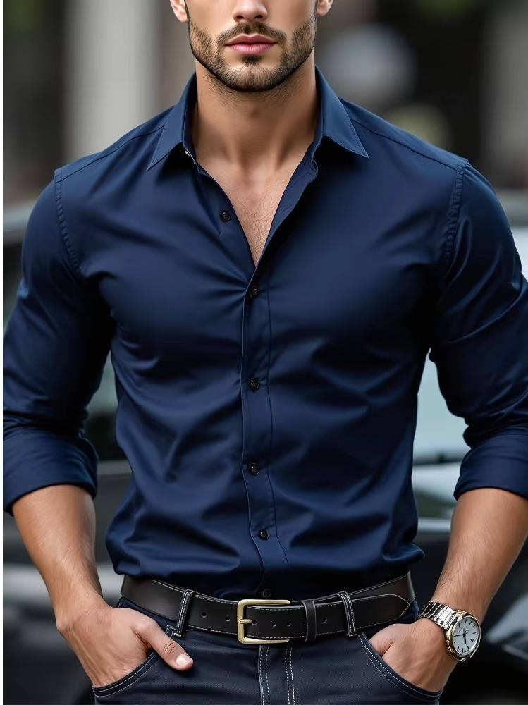 Men's Casual Cotton Button Down Shirt - Everyday Wear