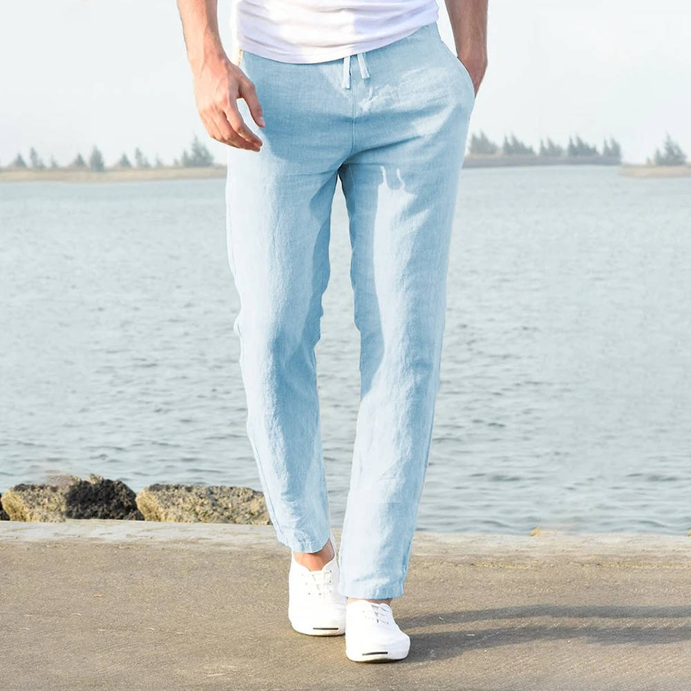 Men's Lightweight Breathable Linen Trousers