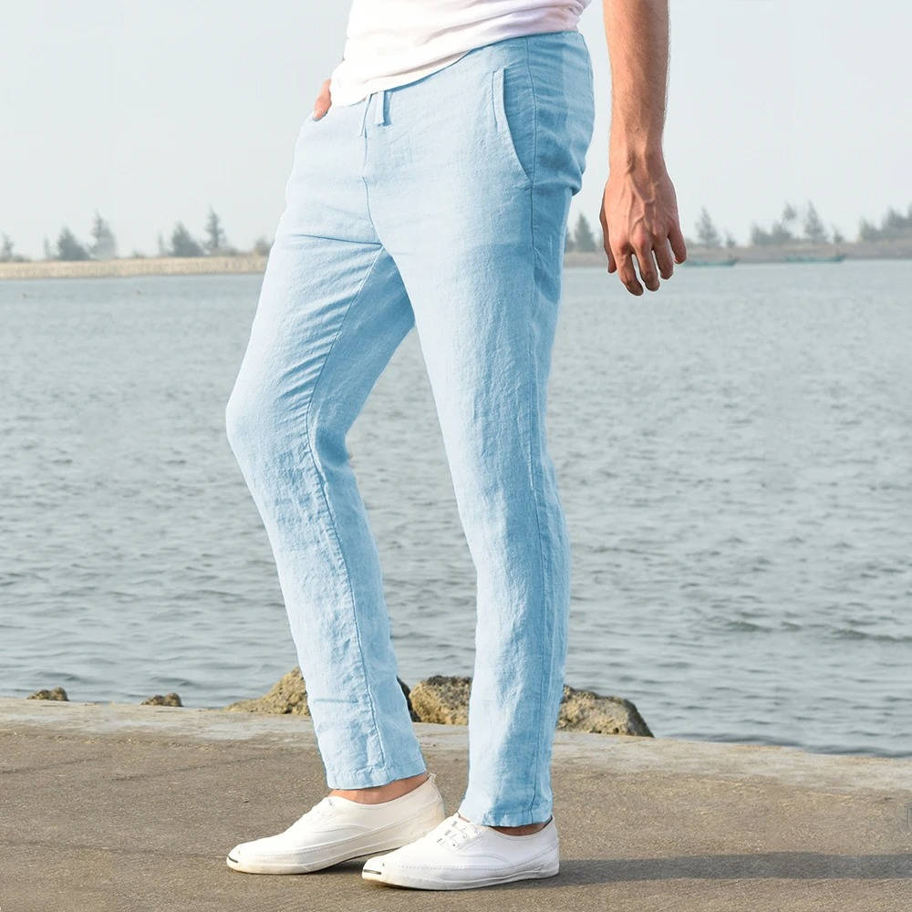Men's Lightweight Breathable Linen Trousers