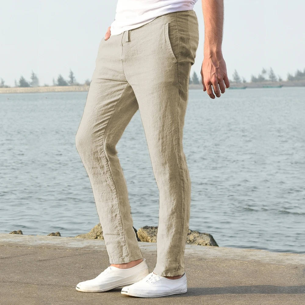 Men's Lightweight Breathable Linen Trousers