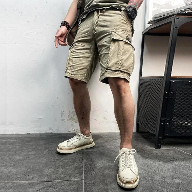 Men's Summer Multi-Pocket Cotton Cargo Shorts
