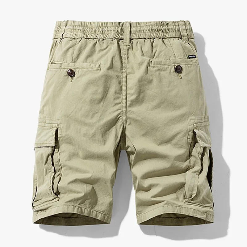 Men's Summer Multi-Pocket Cotton Cargo Shorts
