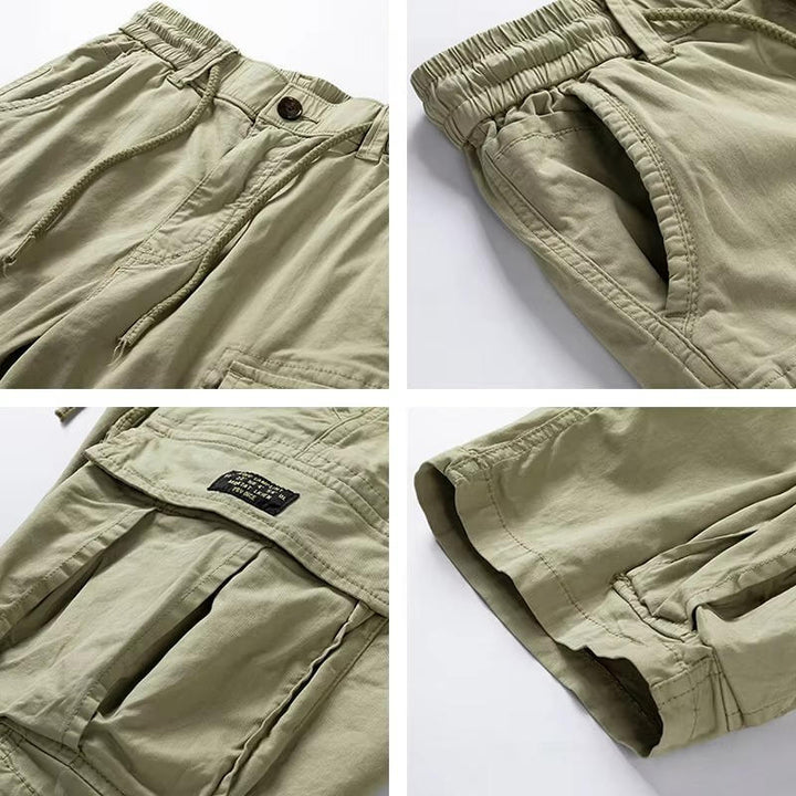 Men's Summer Multi-Pocket Cotton Cargo Shorts