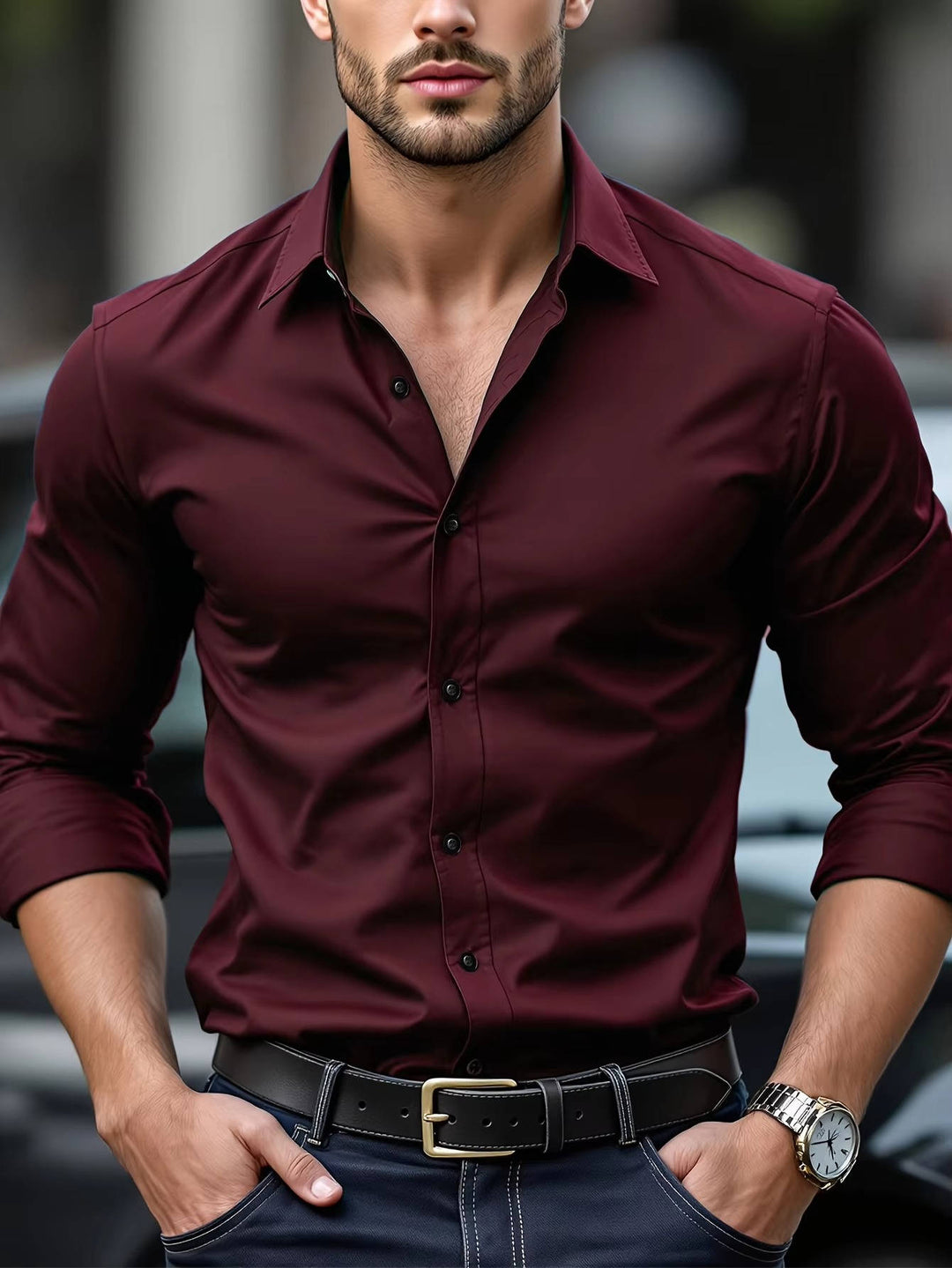 Men's Casual Cotton Button Down Shirt - Everyday Wear