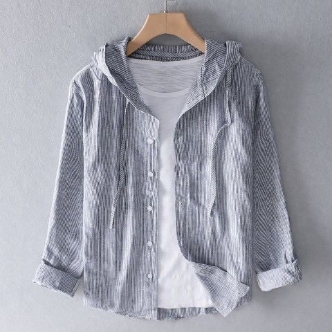 Men's Casual Linen Long Sleeve Shirt - Summer Comfort