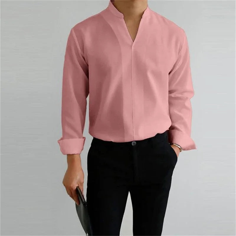 Men's Casual Cotton Long Sleeve Shirt - Everyday Wear