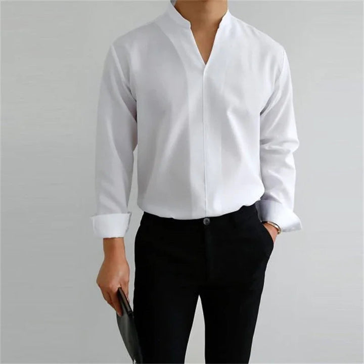 Men's Casual Cotton Long Sleeve Shirt - Everyday Wear