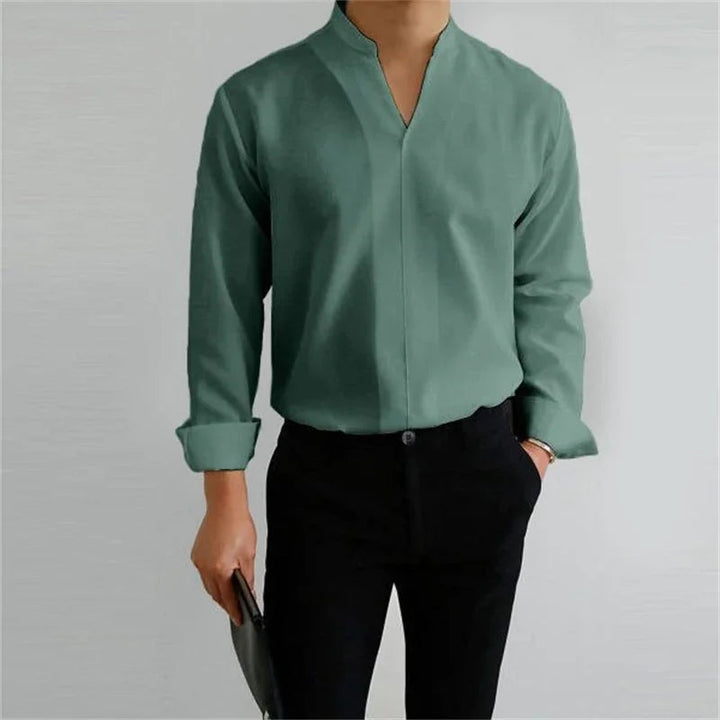 Men's Casual Cotton Long Sleeve Shirt - Everyday Wear