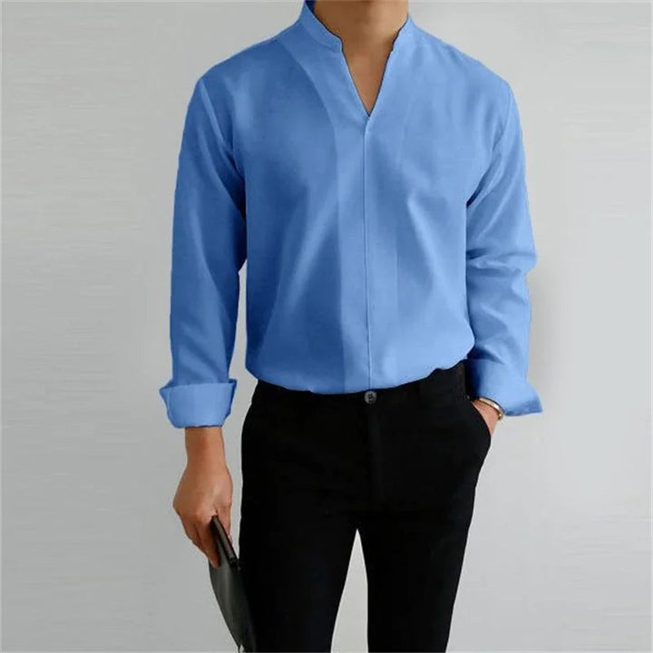 Men's Casual Cotton Long Sleeve Shirt - Everyday Wear