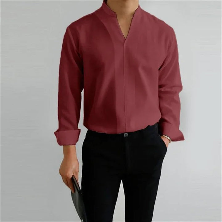 Men's Casual Cotton Long Sleeve Shirt - Everyday Wear