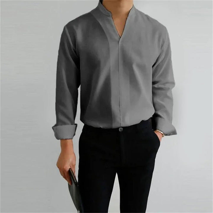 Men's Casual Cotton Long Sleeve Shirt - Everyday Wear