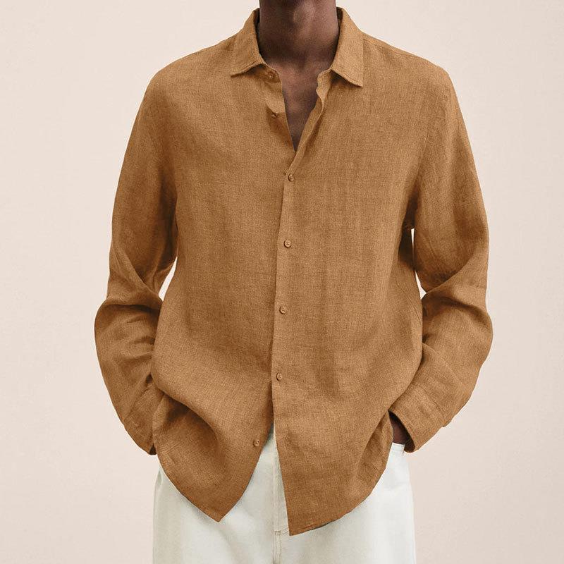 Men's Elegant Cotton Dress Shirt - Formal Occasion