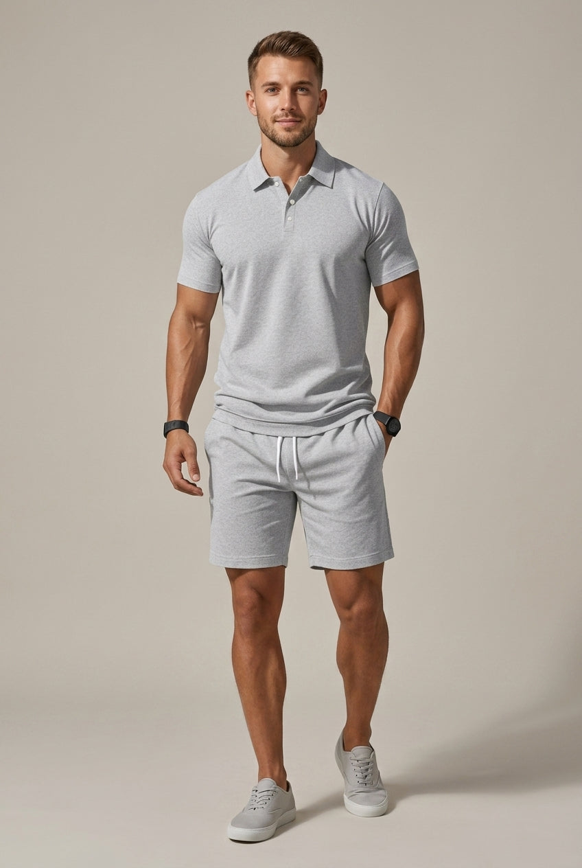 Men's Short Sleeve Shirt and Shorts Set - Relaxed Fit