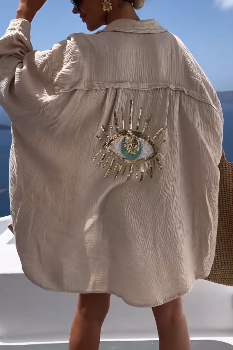 Ieva | Women's Oversized Casual Blouse, Everyday Wear
