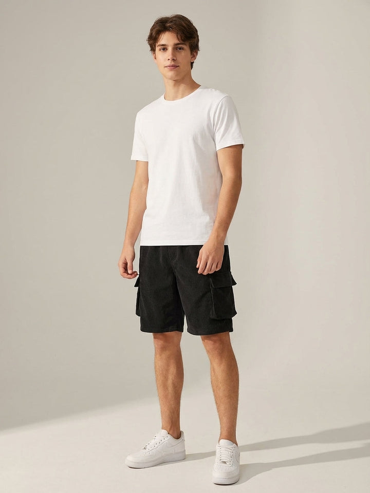 Men's Casual Corduroy Cargo Shorts - Summer Outdoor