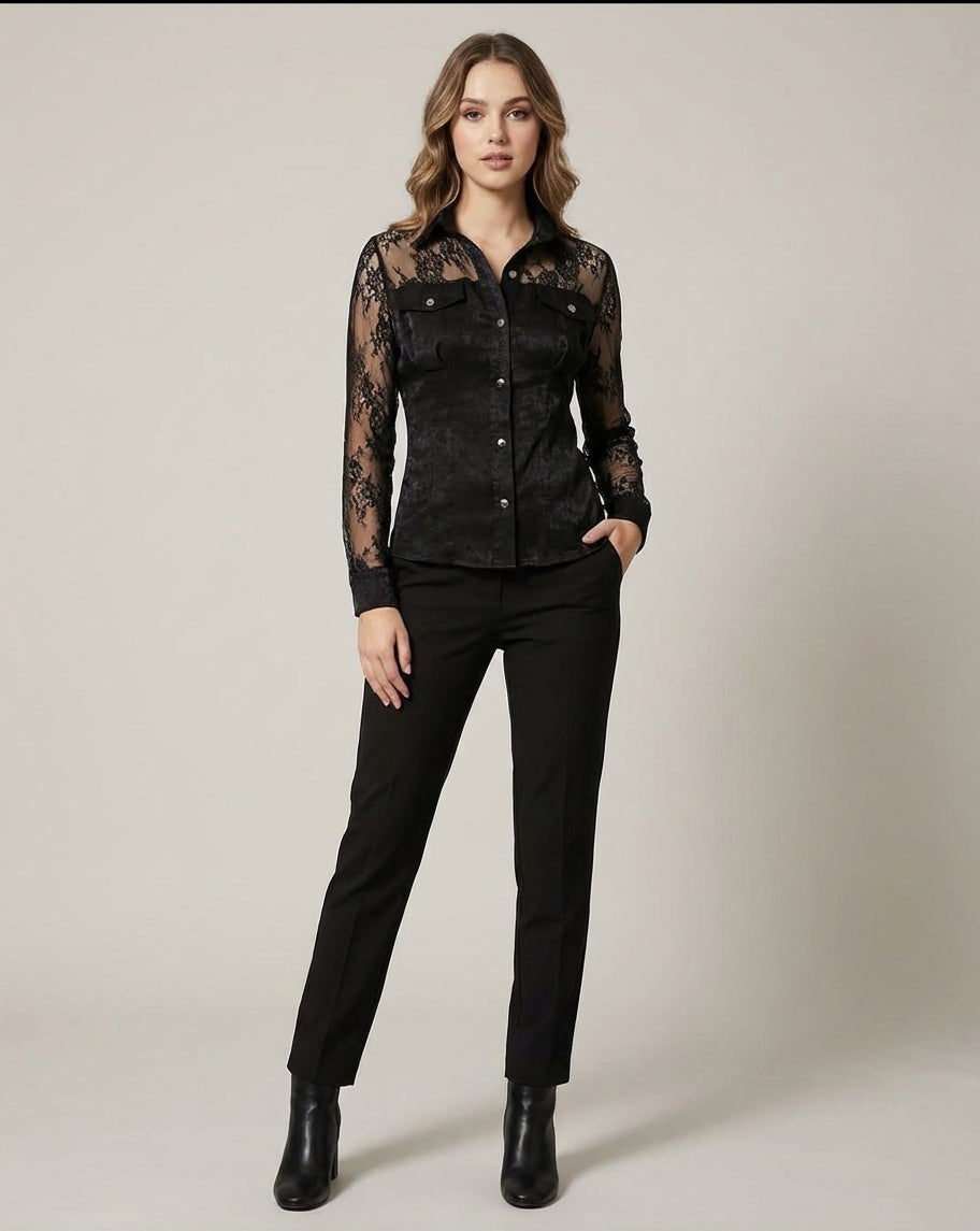 Mila | Women's Casual Lace Shirt Dress